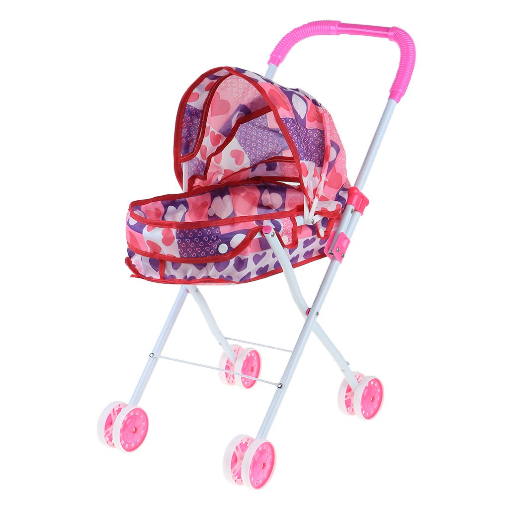 Baby Simulation Pushchair Push Mini Cart Doll Toy Trolley