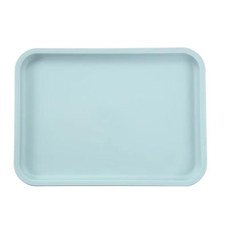 Nordic PP Pallet Plastic Tray Food Bread Pan Green Rectangular Storage Household Kitchen Supplies el Service Tray Dessert