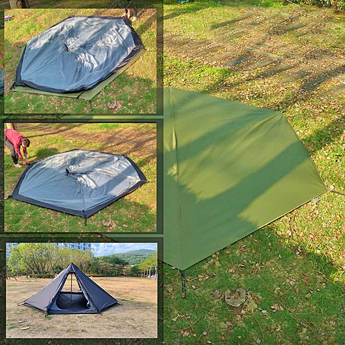 1 Set Tent Pad Octagonal Tent Pad with Storage Bag Accessories