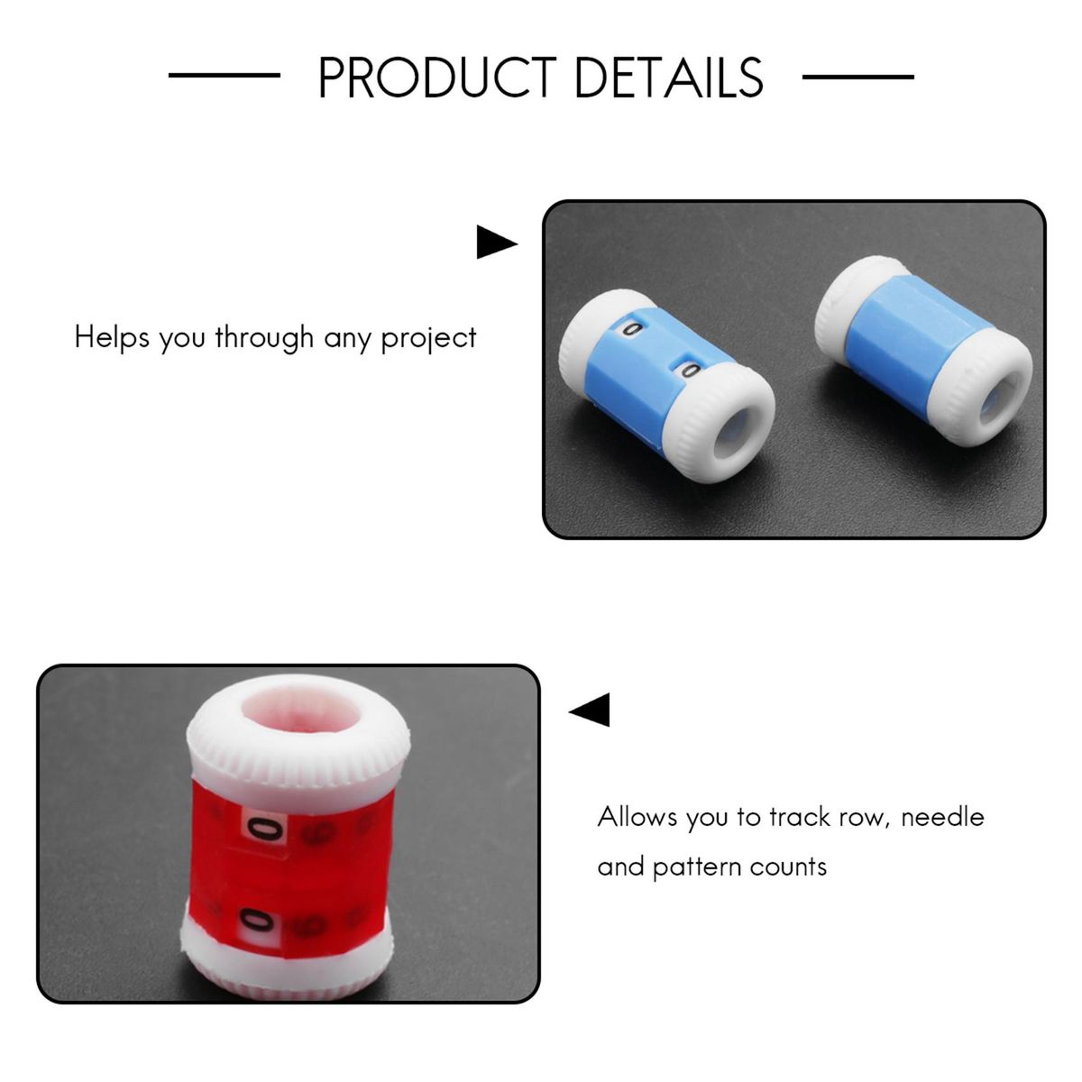 2 Red Plastic Knit Knitting s Row Counter 2 Small Blue Plastic Knit Knitting s Row Counter  22 * 15cmSmall 22 * 12cm