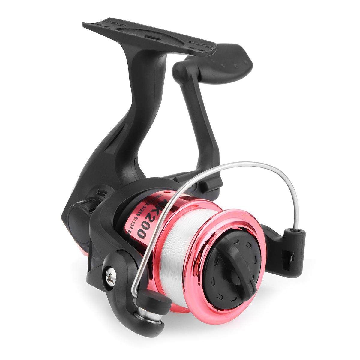 HT200 3 Bearings Spinning Reel Fixed Pool Sea Tackle HT200 With Line Red