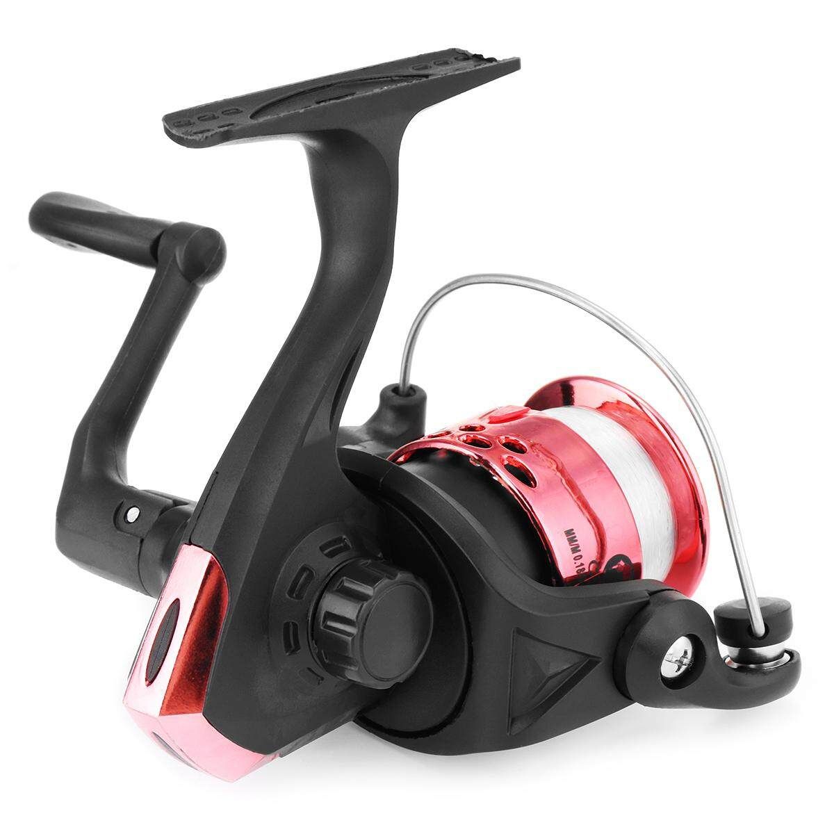 HT200 3 Bearings Spinning Reel Fixed Pool Sea Tackle HT200 With Line Red