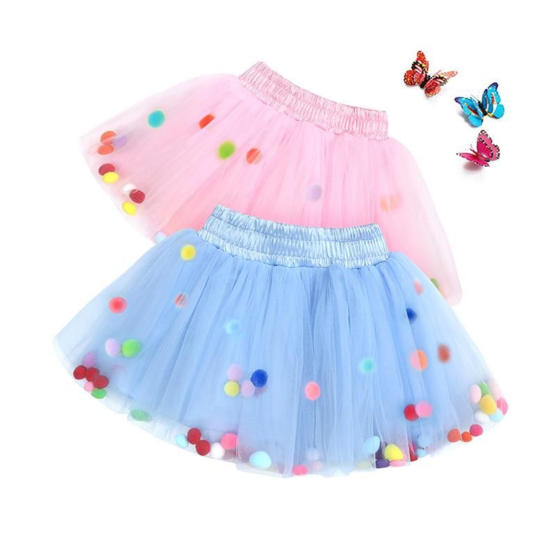 Tutu Dress Girl Baby Party Fluffy Rainbow Dress