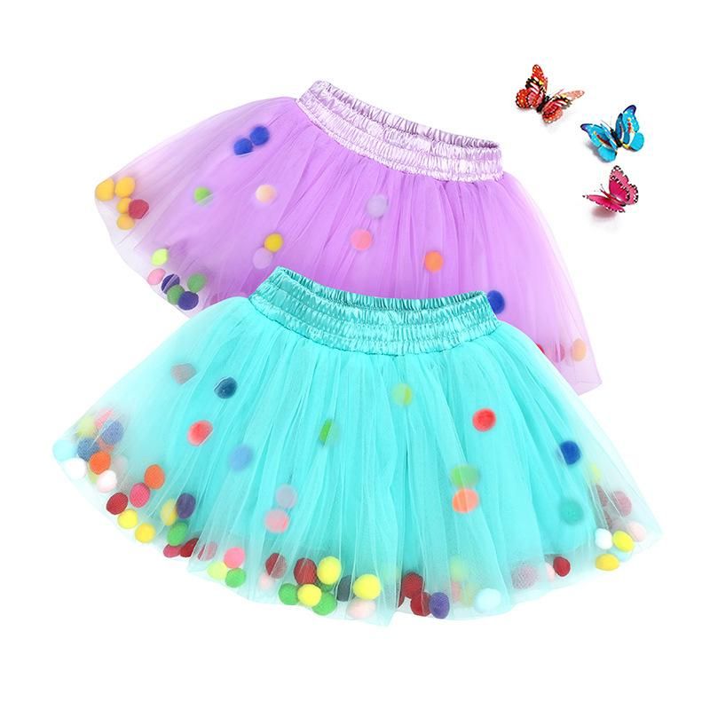 Tutu Dress Girl Baby Party Fluffy Rainbow Dress