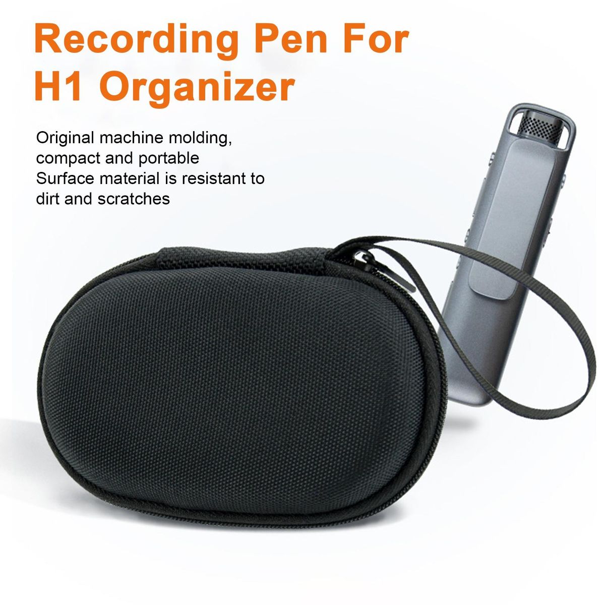 Hard Shell Storage Bag Iflytek H1 Voice Recorder Case Portable for Pen Black