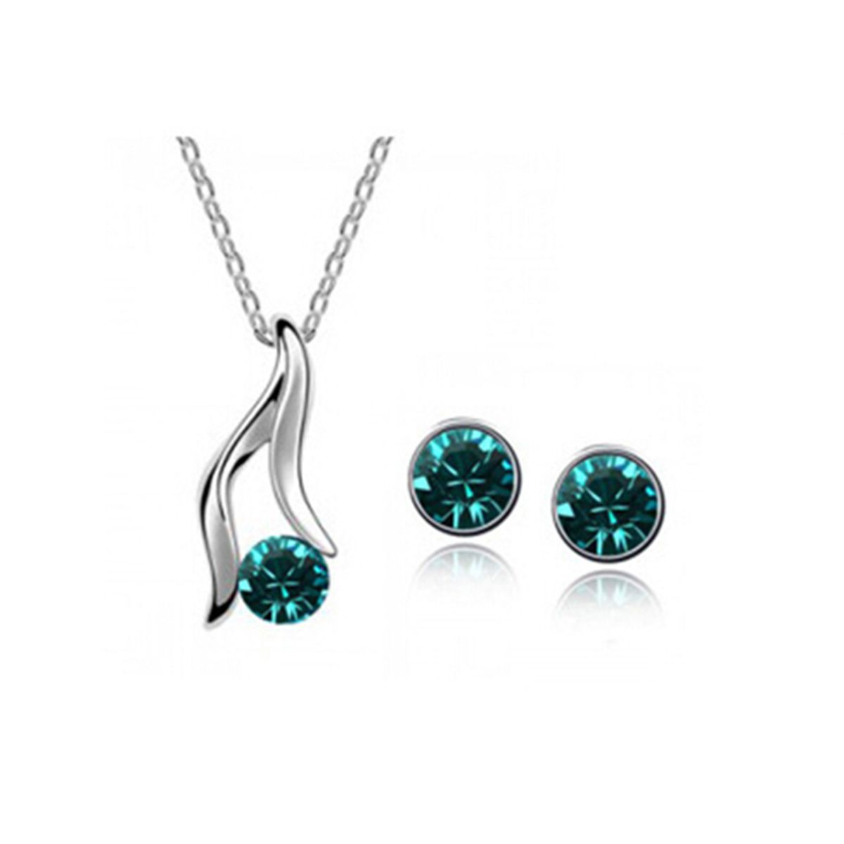 Women's Korean Style Elegant Silver Plated-Dark Blue