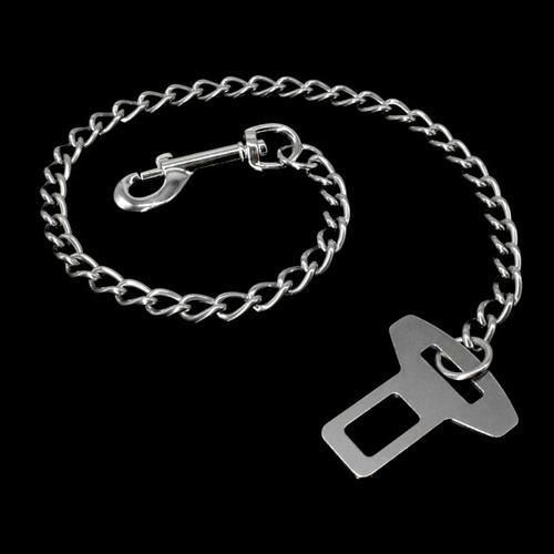 Stainless Steel Dog Chain Leash Dog Car Seat Belt Safety Pet  Vehicle Seatbelt Dog Supplies Safety Lever Auto Traction Products