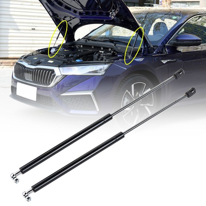 2Pcs Carbon Steel Front Hood Lift Support Hydraulic-Black