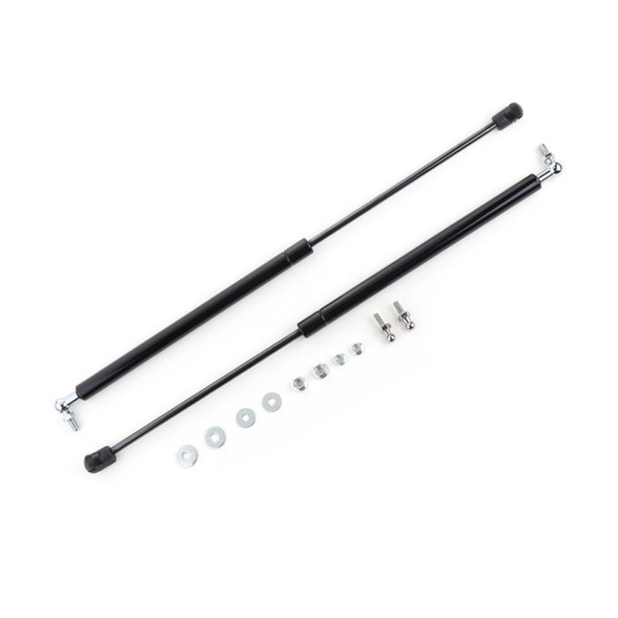 2Pcs Carbon Steel Front Hood Lift Support Hydraulic-Black