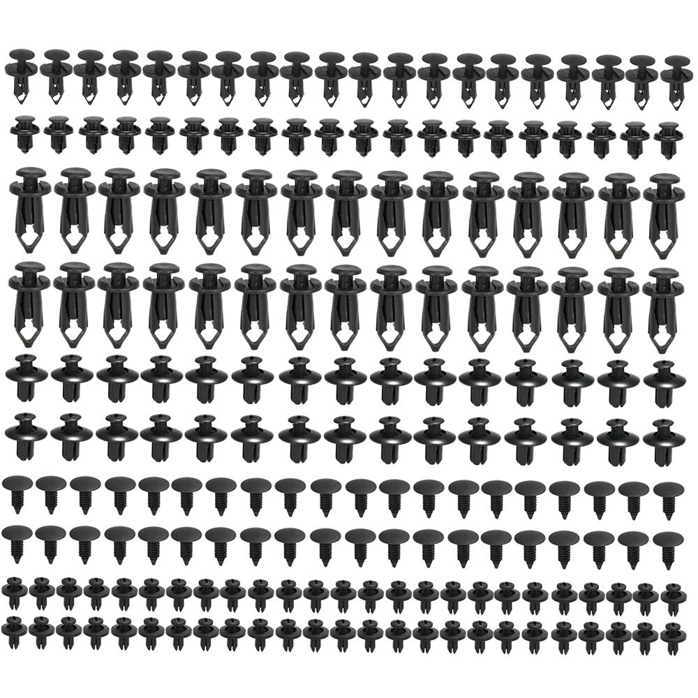 Auto Fastener Clips Plastic Fastener Rivet Clips 190Pcs 6