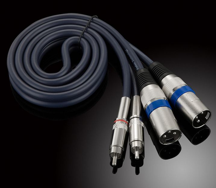 Dual XLR Male Connectors To Dual RCA Male Connectors Cable