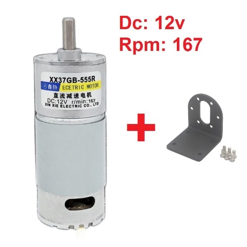 Forward And Reverse Self-locking Dc Worm Gear Motor -167 Rpm