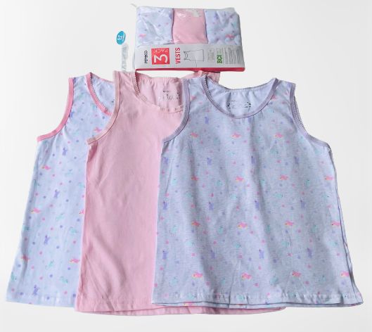 Girls Colored Vest - 3pcs