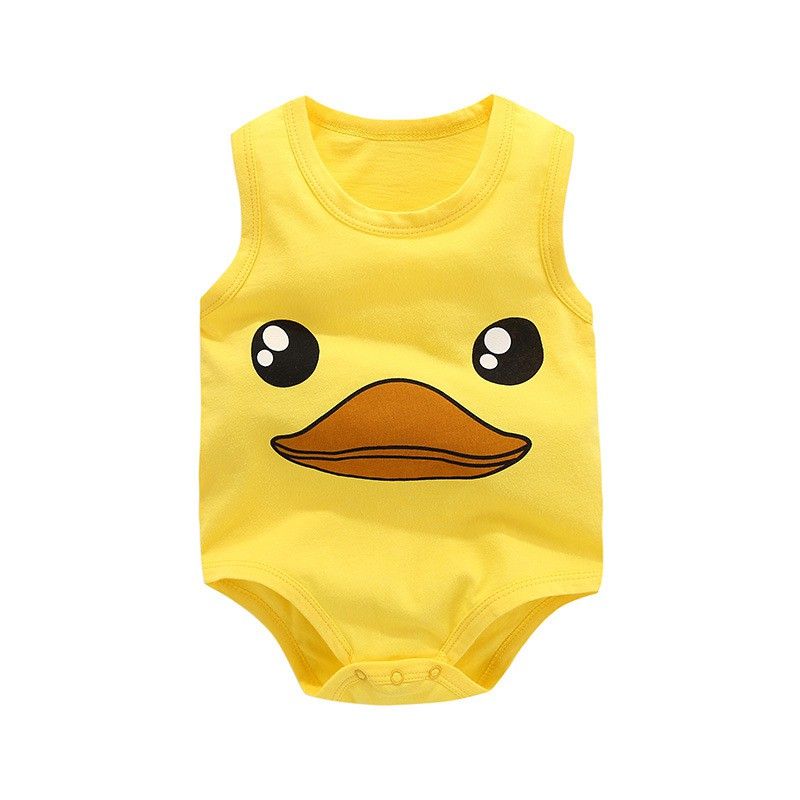 Newborn Baby Clothes Summer Cotton Sleeveless For 0-24M Bodysuits