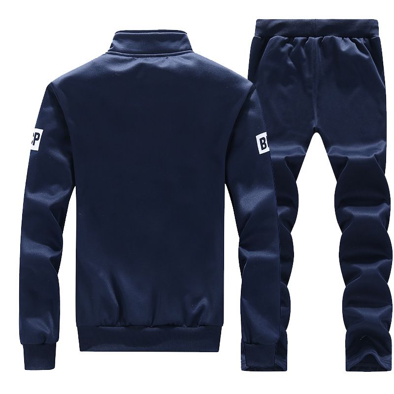 Two-piece Outdoor Zipper Sweatshirt Pants Men Set Sweatsuit