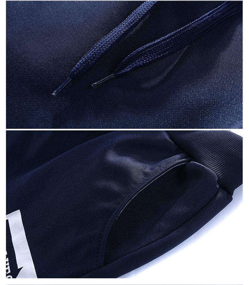 Two-piece Outdoor Zipper Sweatshirt Pants Men Set Sweatsuit