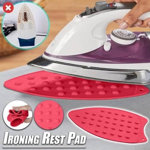 Heat Resistant Silicone Protection Ironing Rest Pad - Red