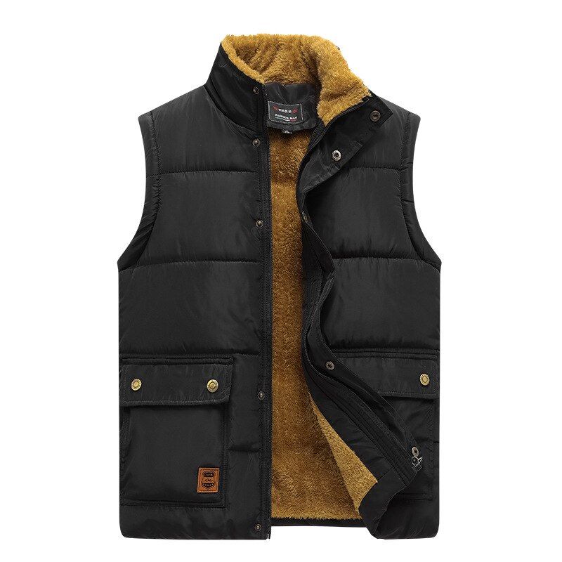 6xl 7xl Mwxsd Winter Men Thick Fur Hooded Vest Sleeveless Jacket Men's Jacket