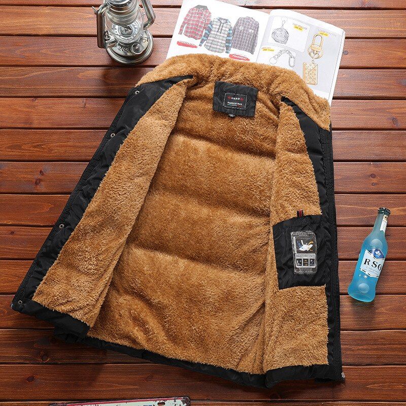 6xl 7xl Mwxsd Winter Men Thick Fur Hooded Vest Sleeveless Jacket Men's Jacket