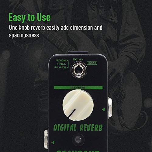 SONICAKE Reverb Pedal Reverb Guitar Pedal 3 Modes Room Hall