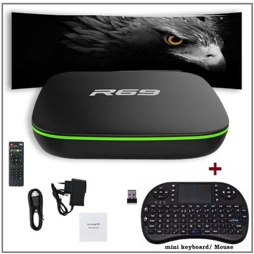 Smart Android Tv Box - Mini R69 With Mini Keyboard & Mouse Combo