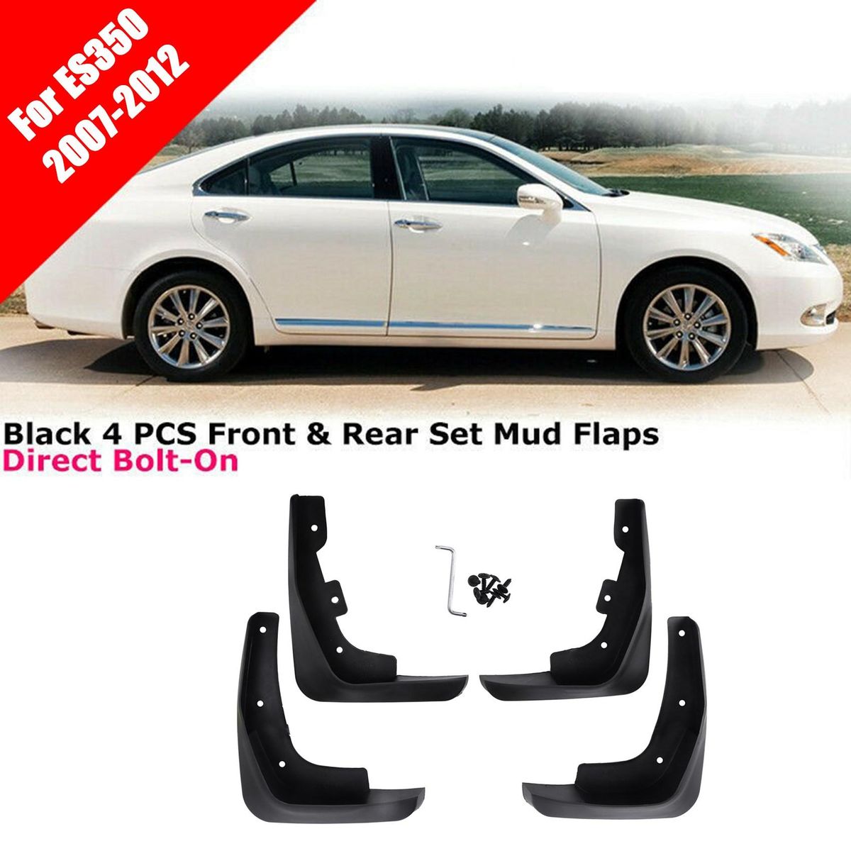Splash Guards for 2007-2012 Lexus ES350 4Pcs