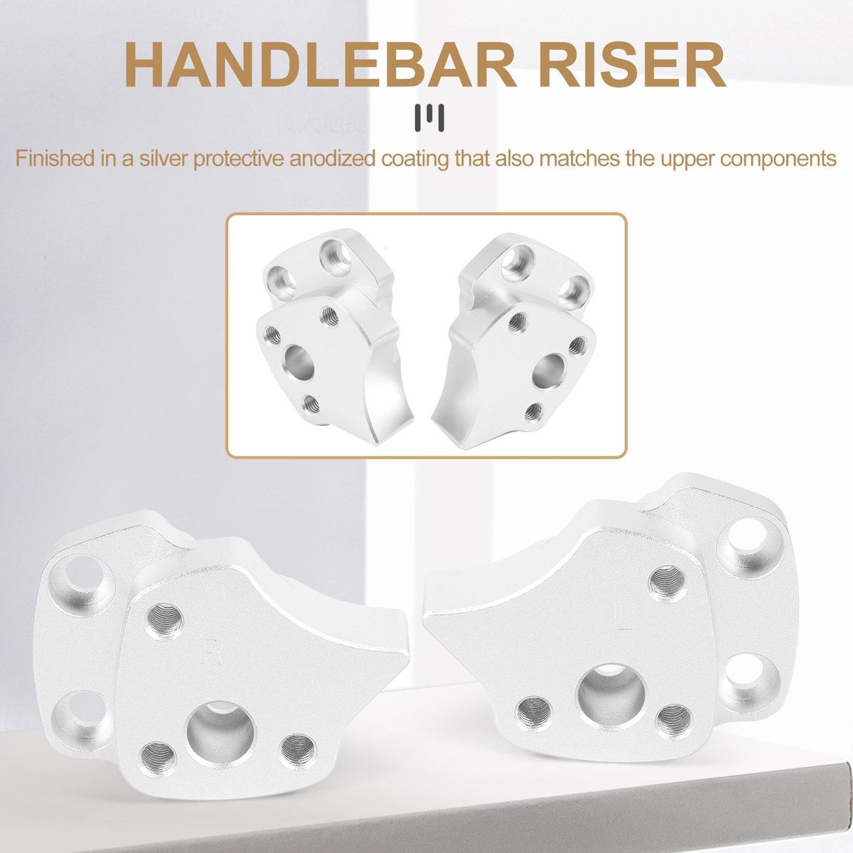 25mm Handlebar Riser for Yamaha FJR1300 FJR 1300 2001-2005 Silver