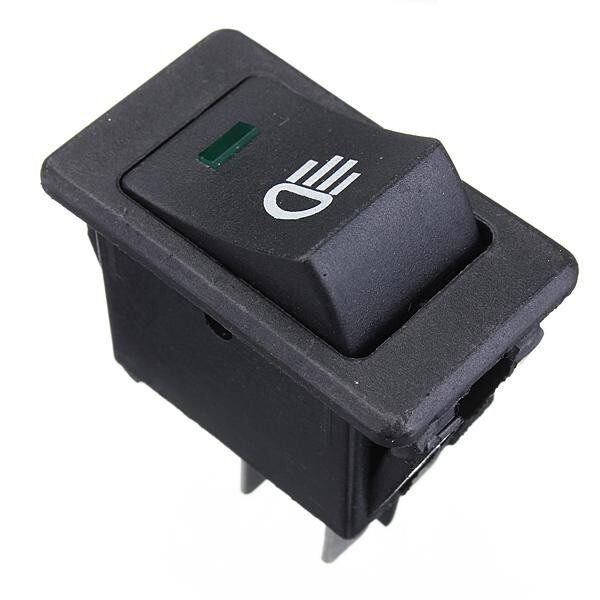 12V 35A Car Truck Boat Fog Light Rocker Switch LED Light Dash Board Toggle 4Pin Green