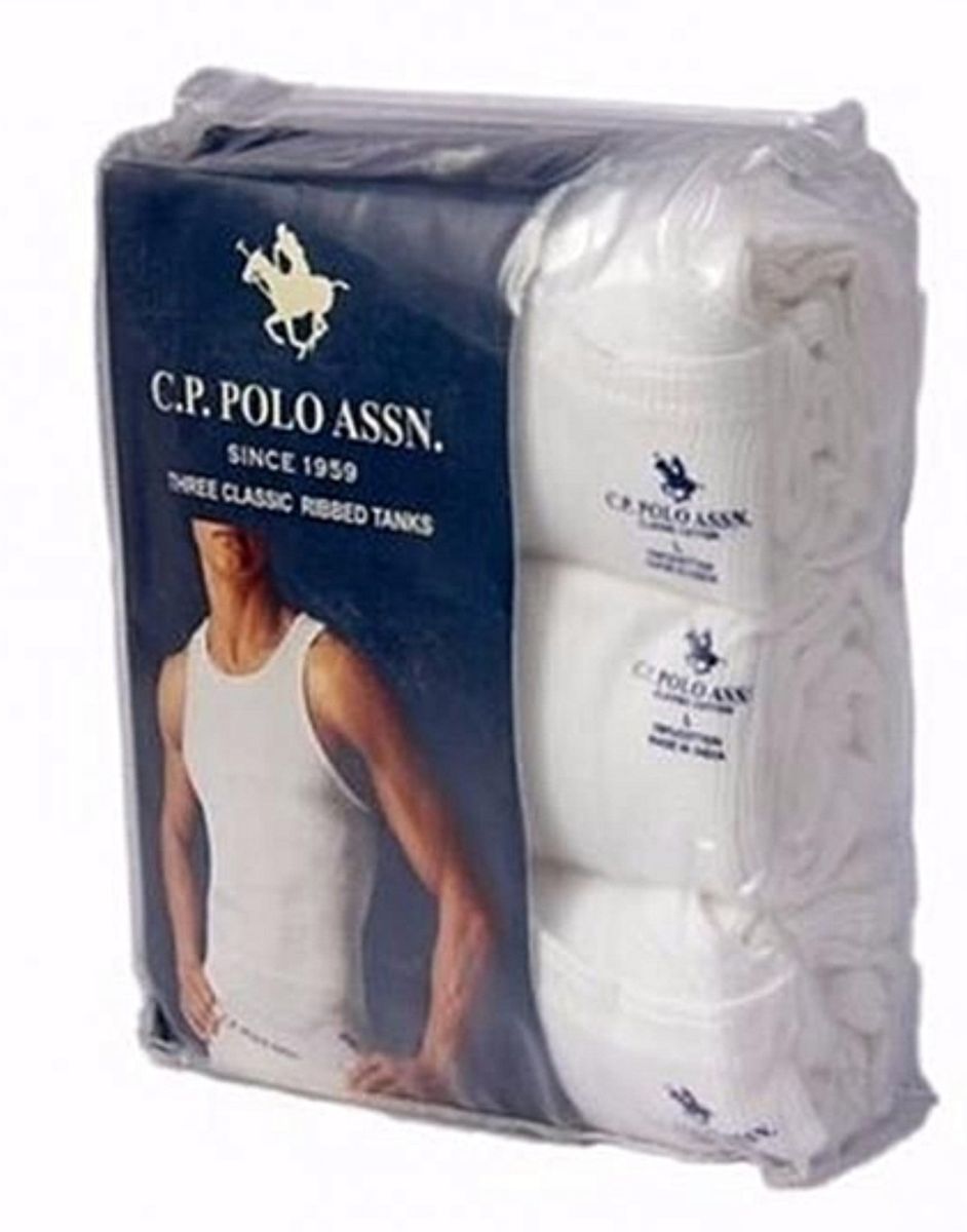 C.P. POLO ASSN SINGLET PACK 3-in-1- White