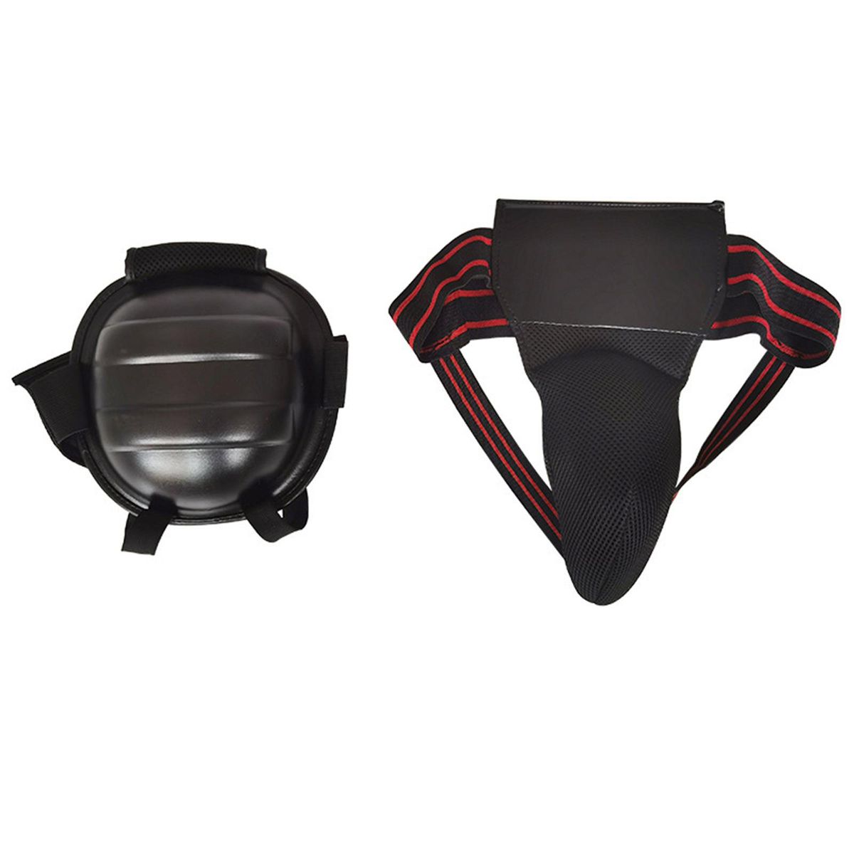 2 Pieces Taekwondo Groin Protector And Head Guard For Karate Boxing