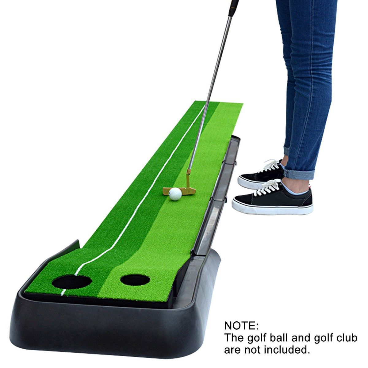 Putting Green With Ball Return Function Portable Golf Mat