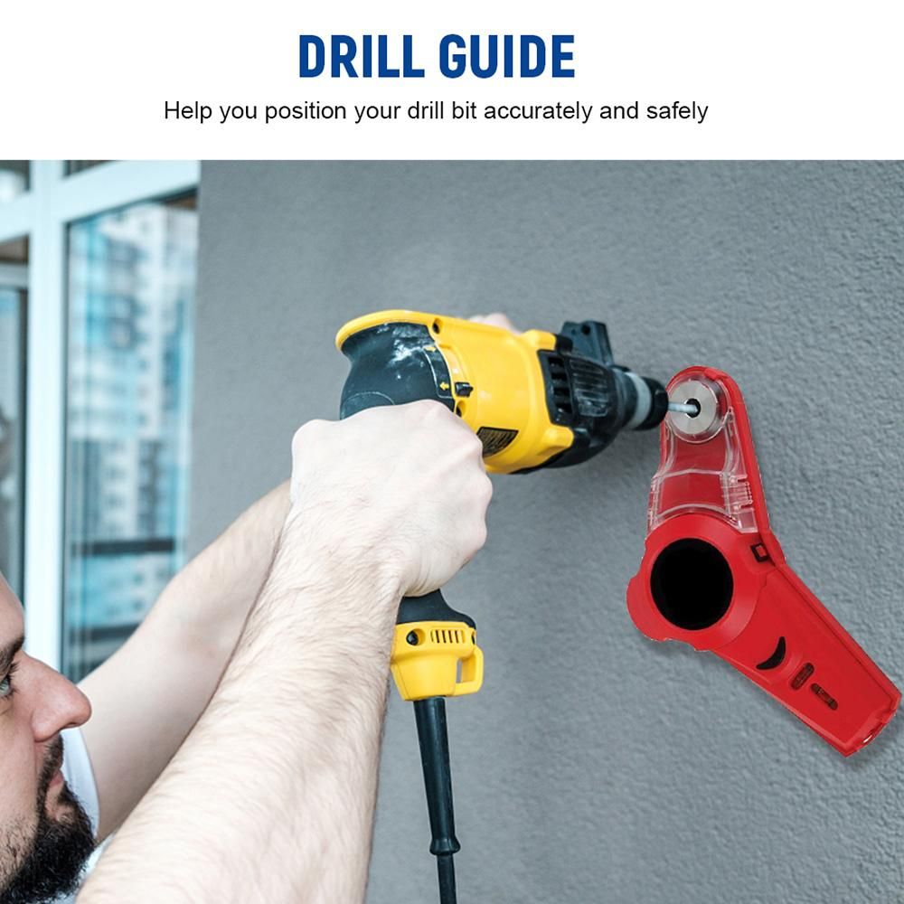 Portable Detachable Dust Collector 2 In 1 Wall Electric Drilling Dust Collector Catcher Horizontal Line Laser Locator with Spirit-Bubble Easy Aligning Simple Attachment to the Wall