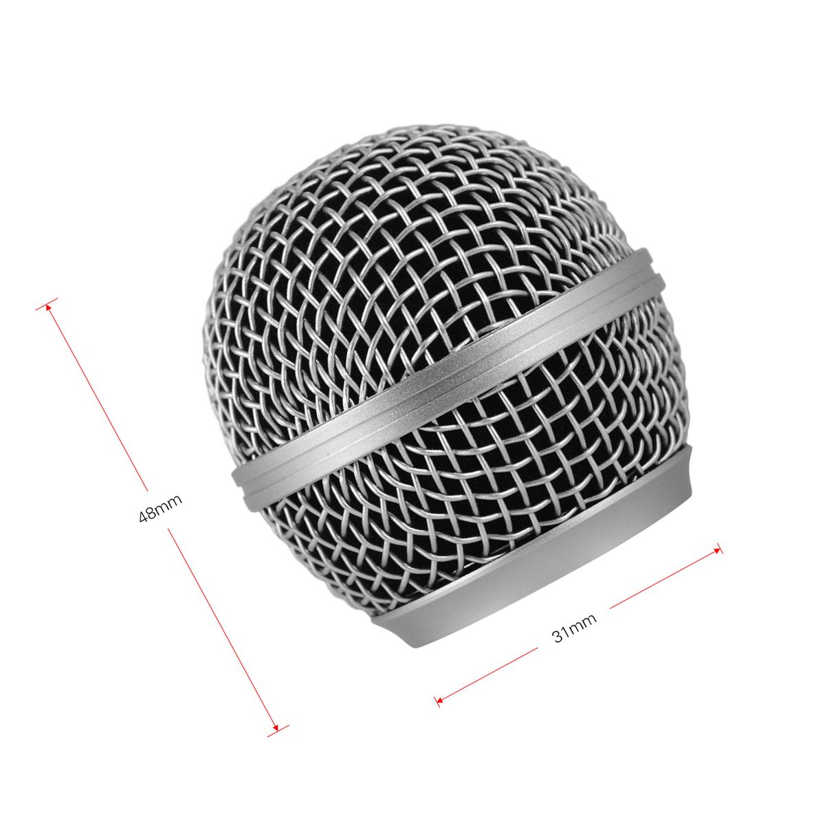 Microphone Grille Mic Replacement Ball Head Compatible With
