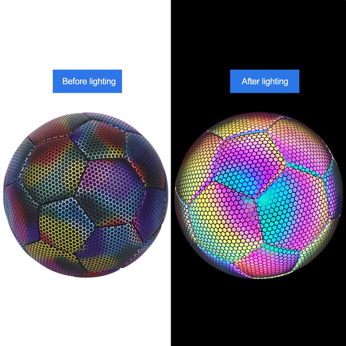 Reflective Football Wear-resistant Anti-slip Glow In The