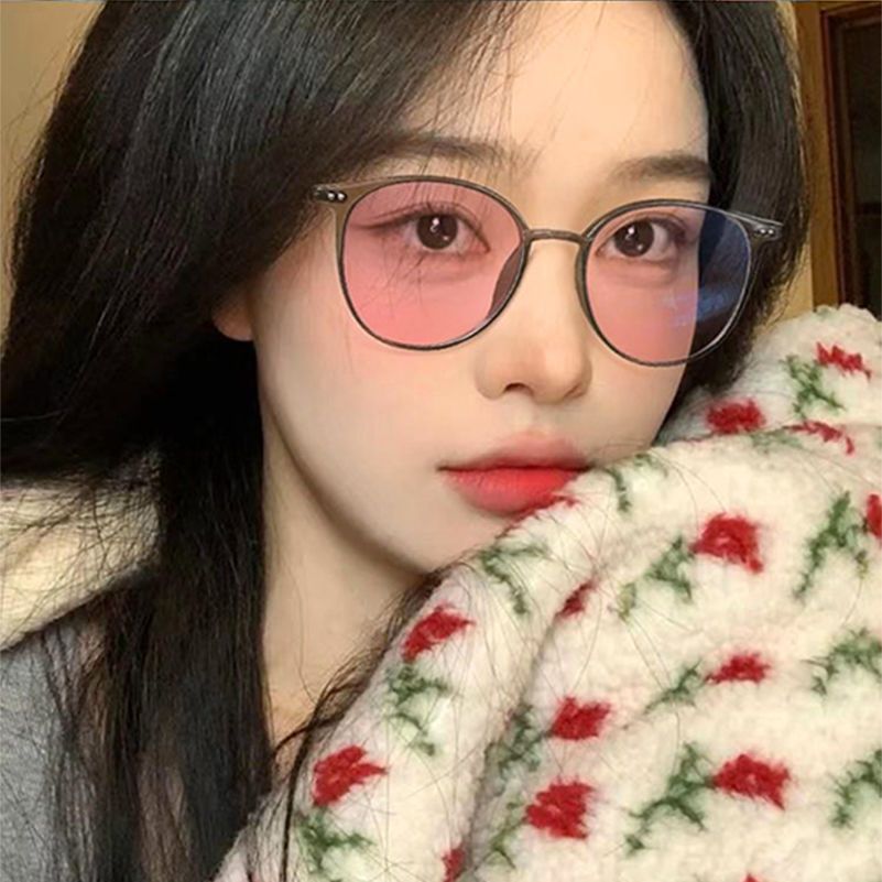 (C1)Photochromic Myopia Glasses Women's Anti Blue Light Clear Glasses Frame