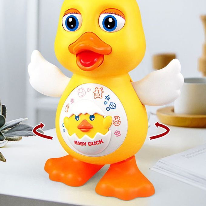 Ele Tri  Dan E Lighting Du K Edu Ational Toy Intera Tive Dan Ing Yellow Du K-yellow