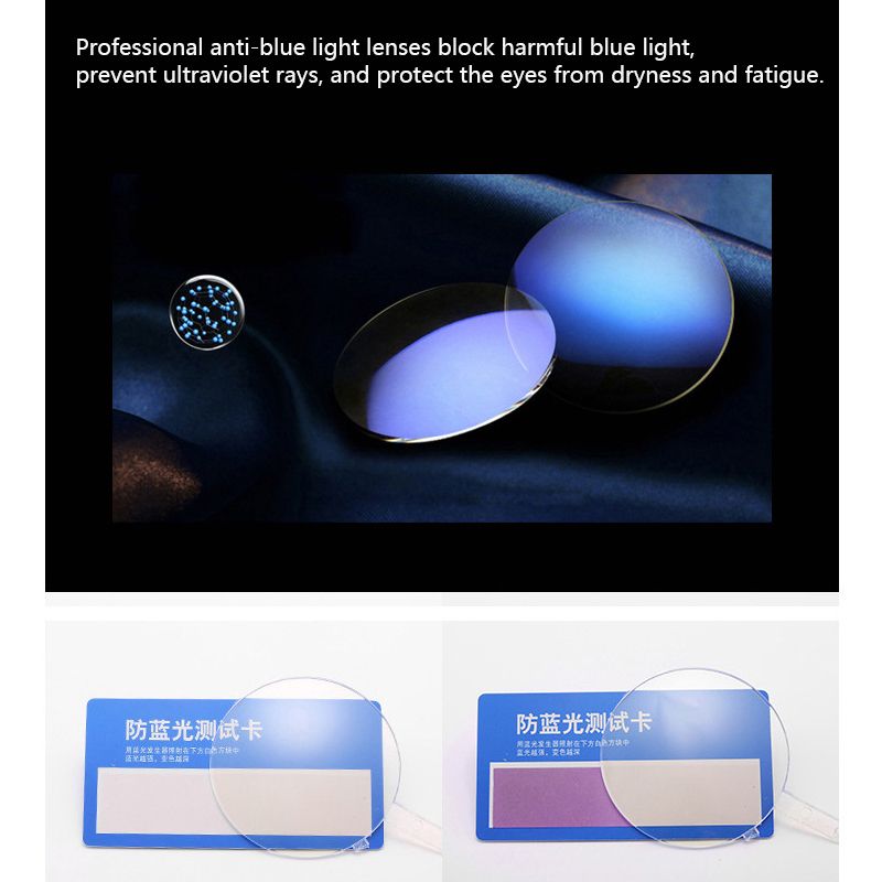 (black Silver)Photochromic Anti Blue Light Glasses Men Women Optical Eyeglasses