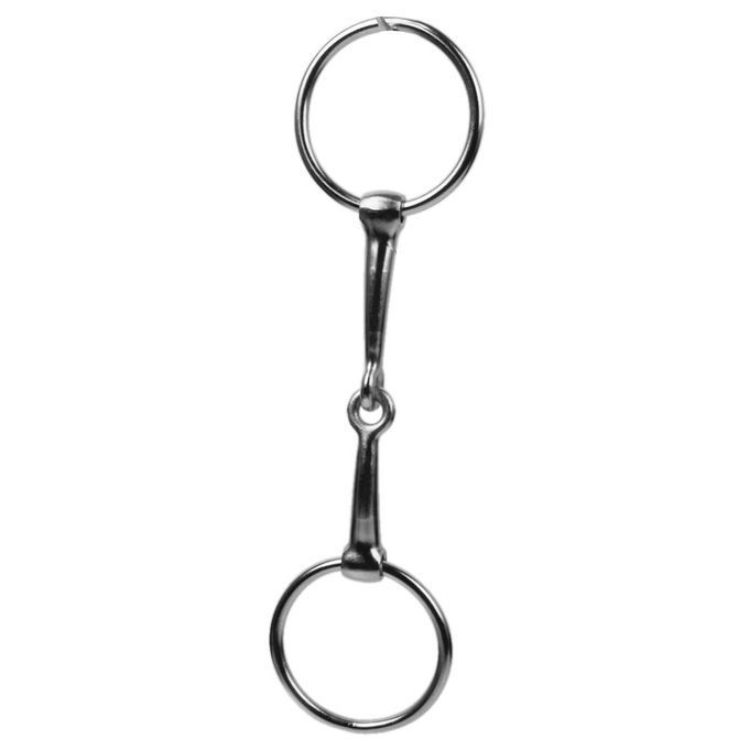 Loose Ring French Link Snaffle Horse Bit Silver  Mouthpiece - 5