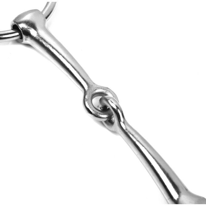 Loose Ring French Link Snaffle Horse Bit Silver  Mouthpiece - 5