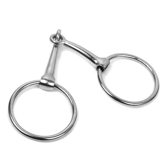 Loose Ring French Link Snaffle Horse Bit Silver  Mouthpiece - 5