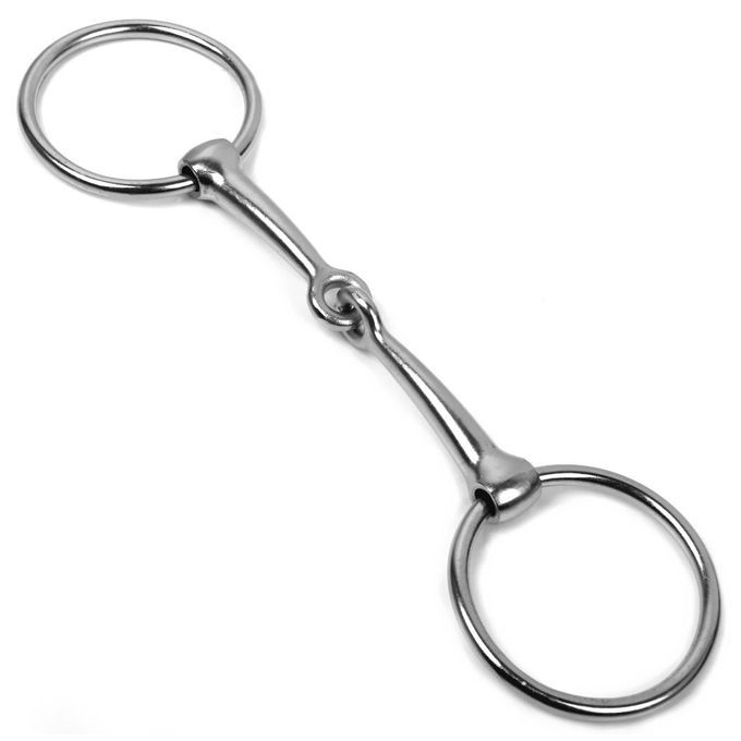 Loose Ring French Link Snaffle Horse Bit Silver  Mouthpiece - 5