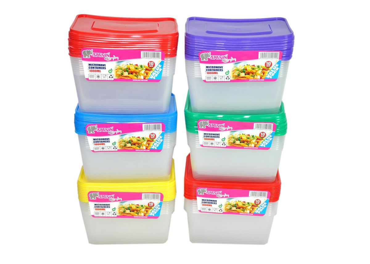 Takeaway Containers 1000ml (50 Pack) - Colour Cover