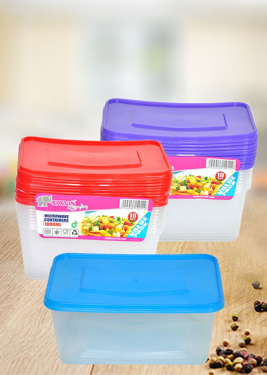 Takeaway Containers 1000ml (50 Pack) - Colour Cover