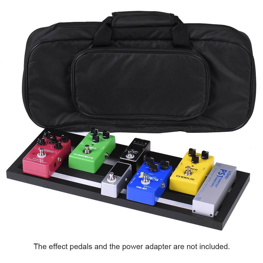 DB-2 Portable Guitar Pedal Board Aluminum Alloy with Carrying Bag Tapes Straps