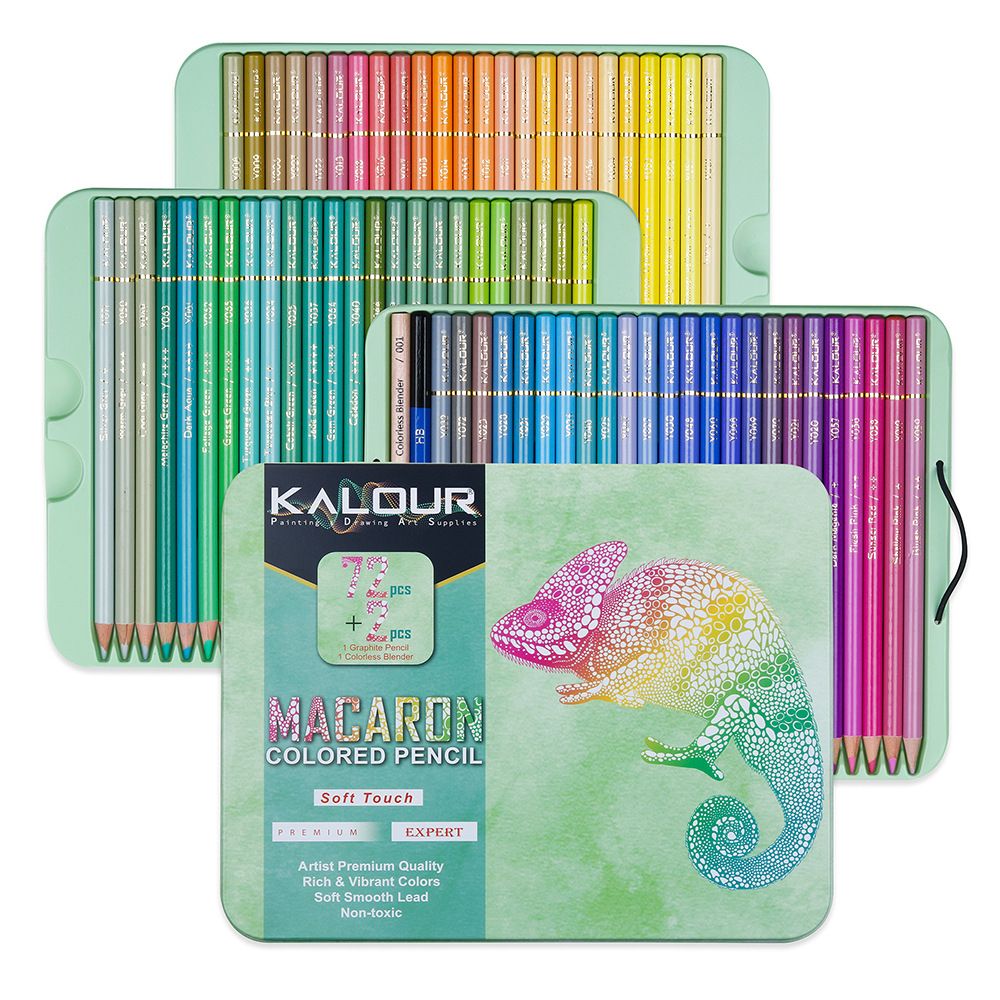 72Pcs Colored Pencil Soft Pastel Sketch Drawing Pencil Set