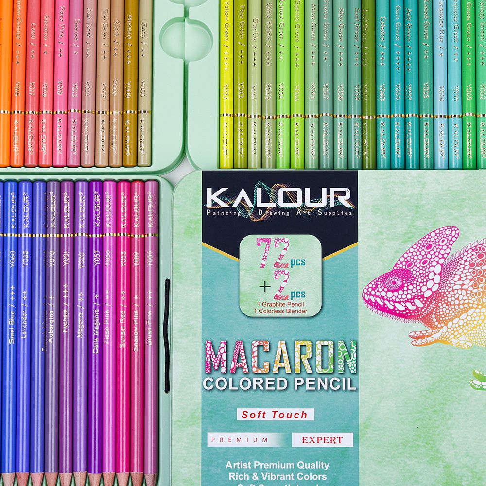 72Pcs Colored Pencil Soft Pastel Sketch Drawing Pencil Set
