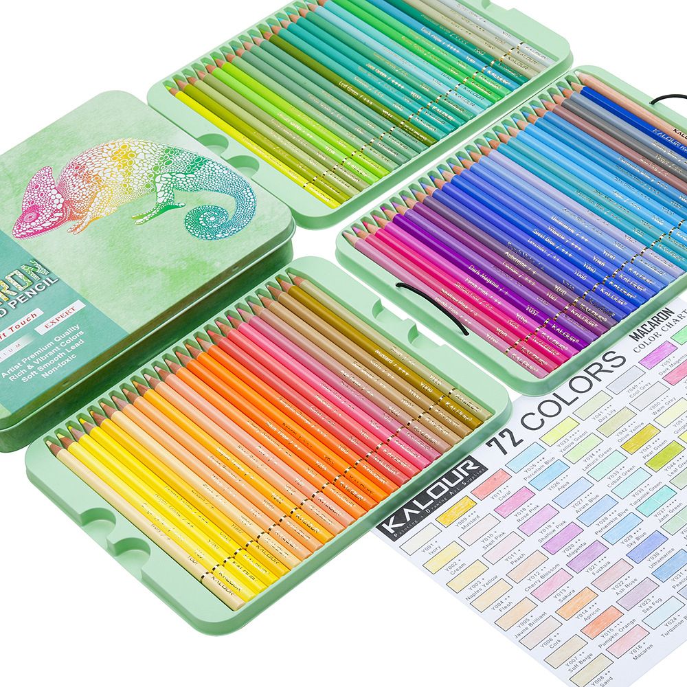 72Pcs Colored Pencil Soft Pastel Sketch Drawing Pencil Set