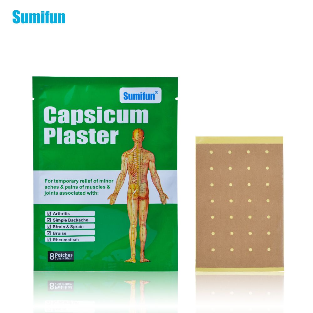 Herbal Sumifun Medical Joint Relief Pains Patch Heat Pads For Pain Plaster Capsicum Pain For D0668 Patch 40Pcs Back Heating