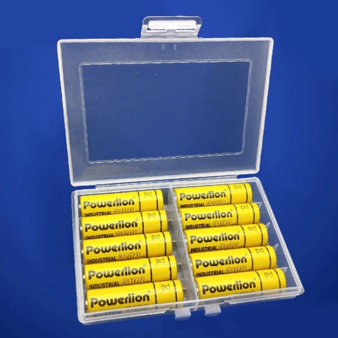 10X AA Or AAA Battery Clear White Storage Case Holder Rechargeable