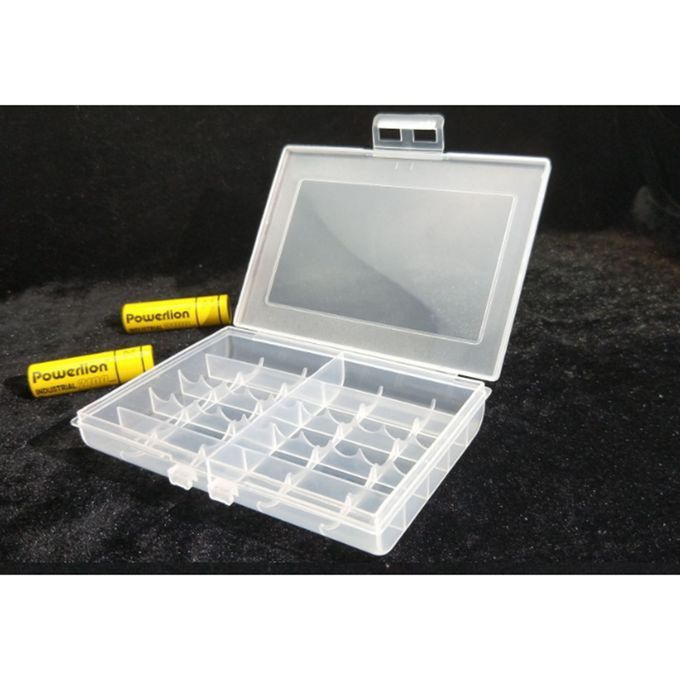 10X AA Or AAA Battery Clear White Storage Case Holder Rechargeable